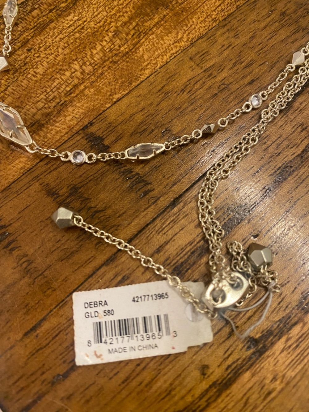 Kendra Scott Debra Necklace to choker Gold with iridescent stones - Picture 11 of 13